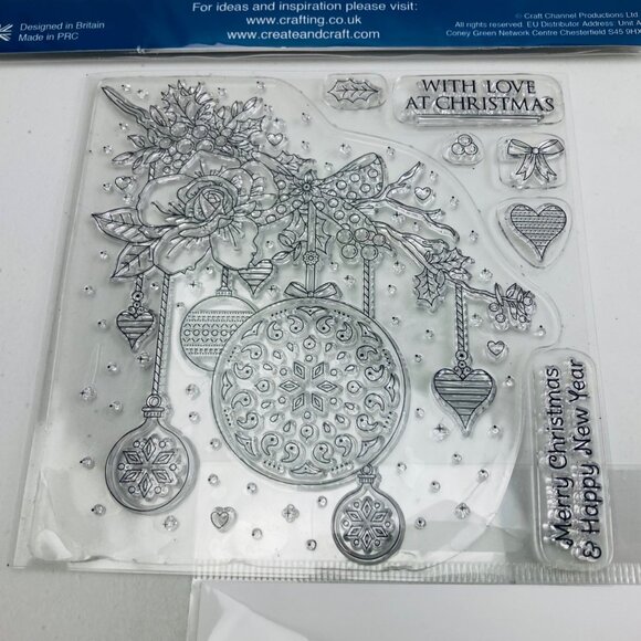 Assorted Christmas Holiday Clear Rubber Stamps Dies Lot 11 Packs Various Brands - Picture 4 of 7